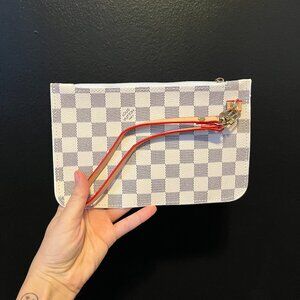 Louis Vuitton Neverfull Damier Azur Canvas Pouch
